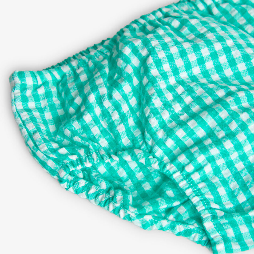 Vestito in popeline con design a quadretti