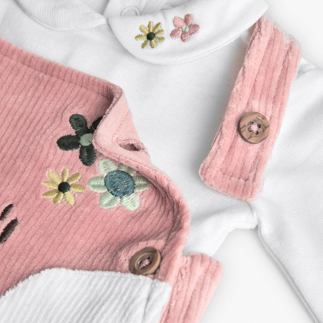 Completo neonato rosa fiori