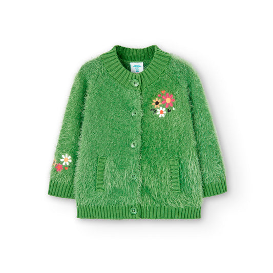 Giacchetta tricot per bimba, verde