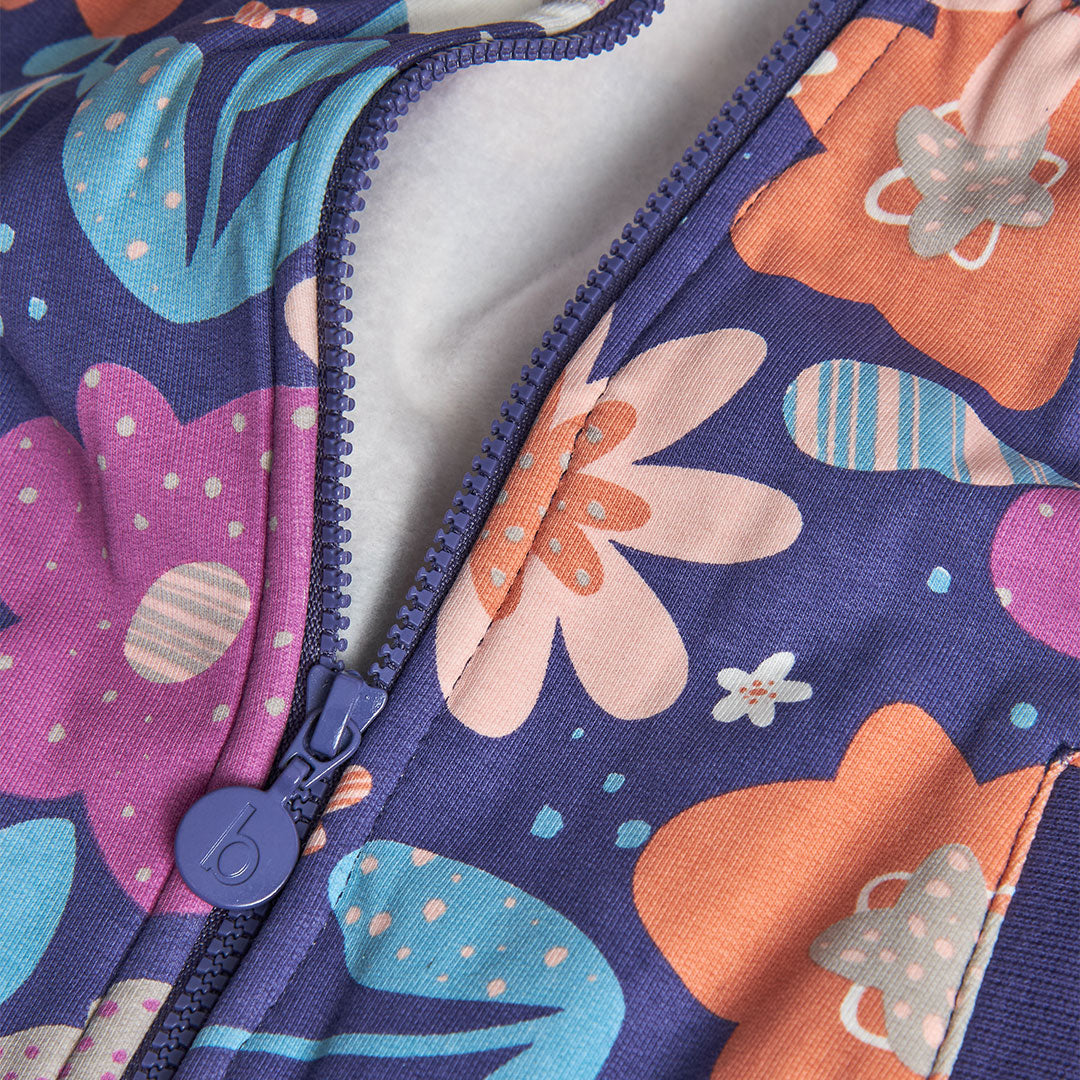 Felpa bambina a fiori