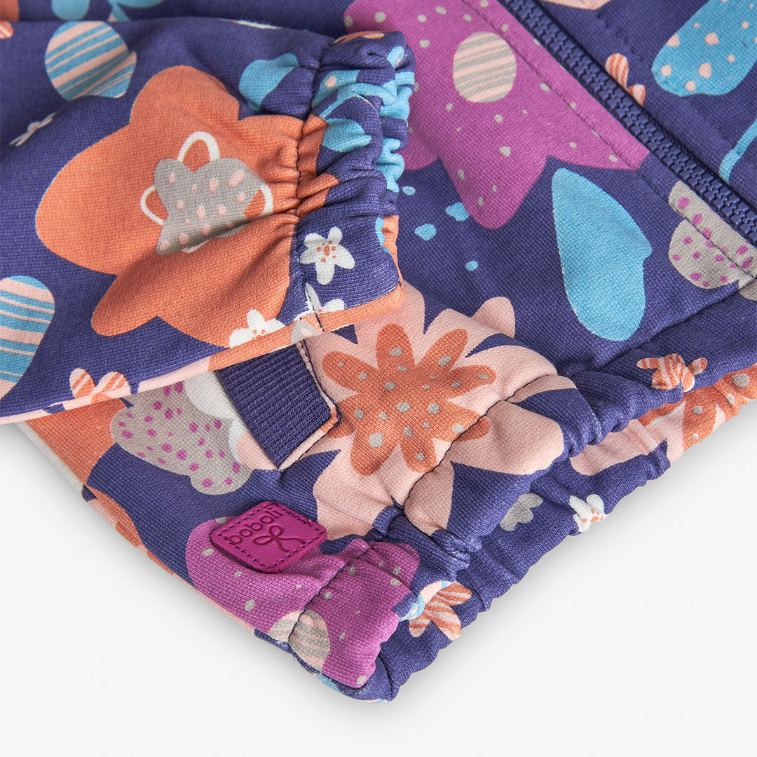 Felpa bambina a fiori