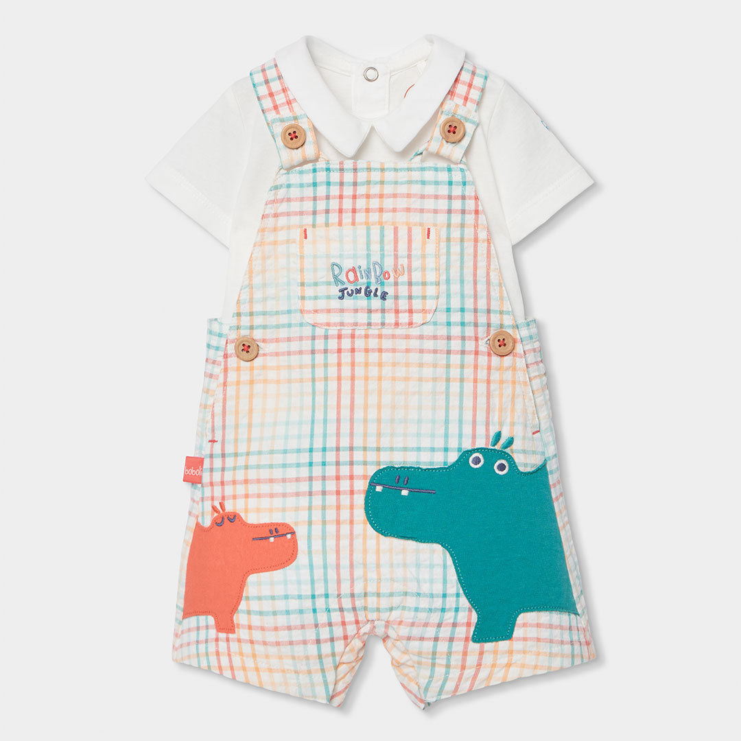 Set neonato salopette e body