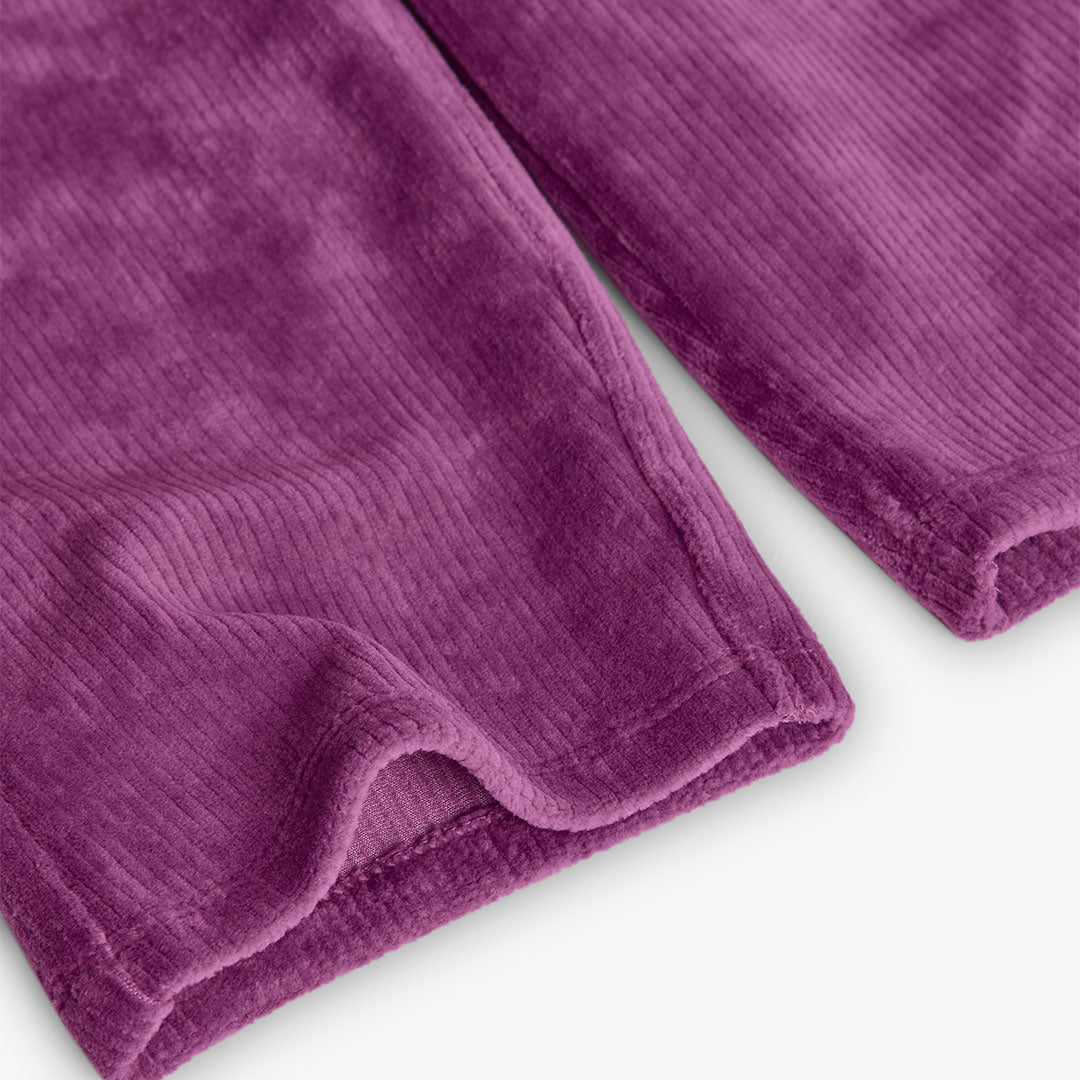 Pantaloni bambina velluto a coste lilla