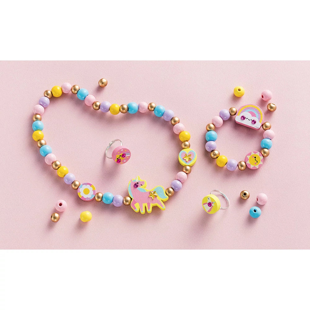 4 gioielli in legno da creare - Rainbow Land Unicorni