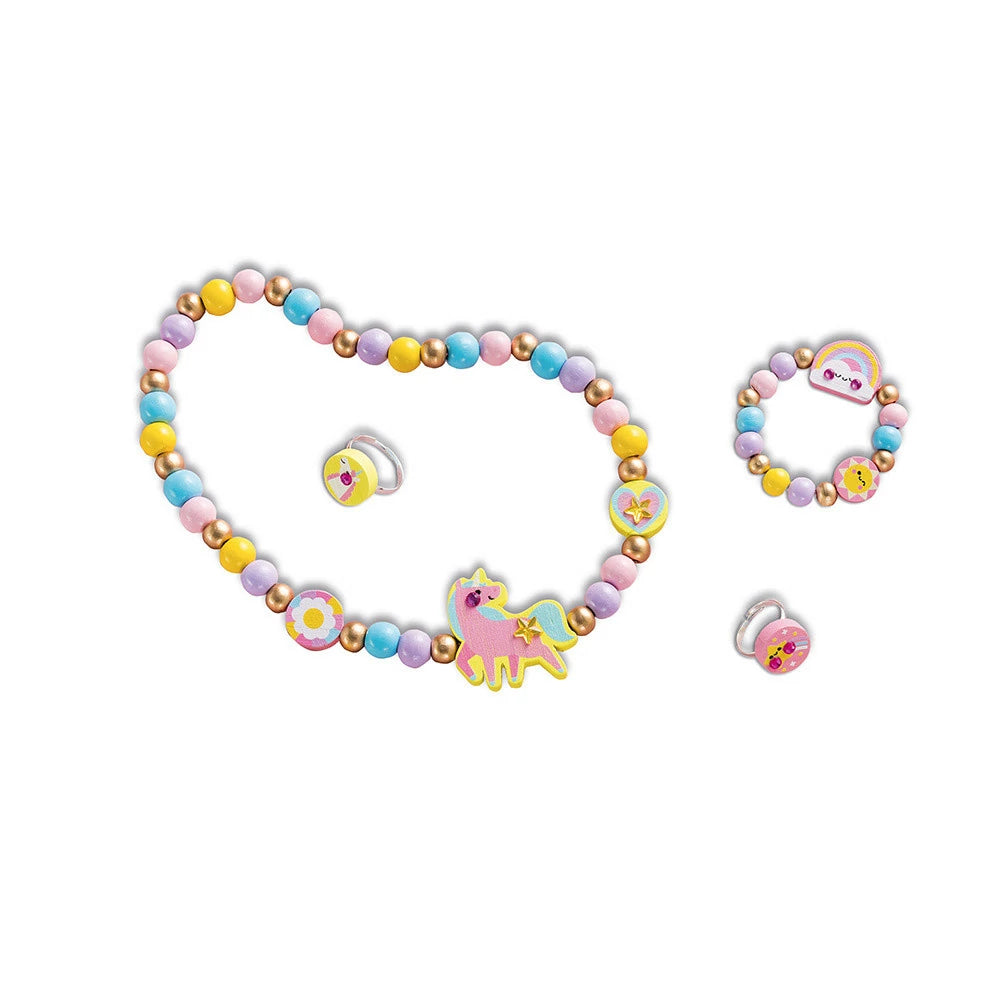 4 gioielli in legno da creare - Rainbow Land Unicorni