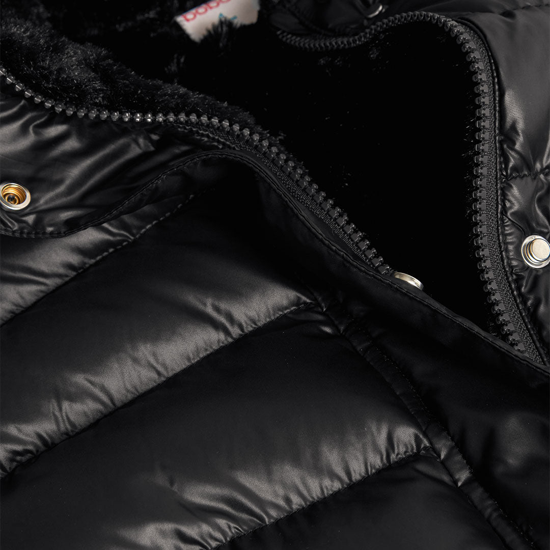 Gilet bambina tessuto tecnico nero