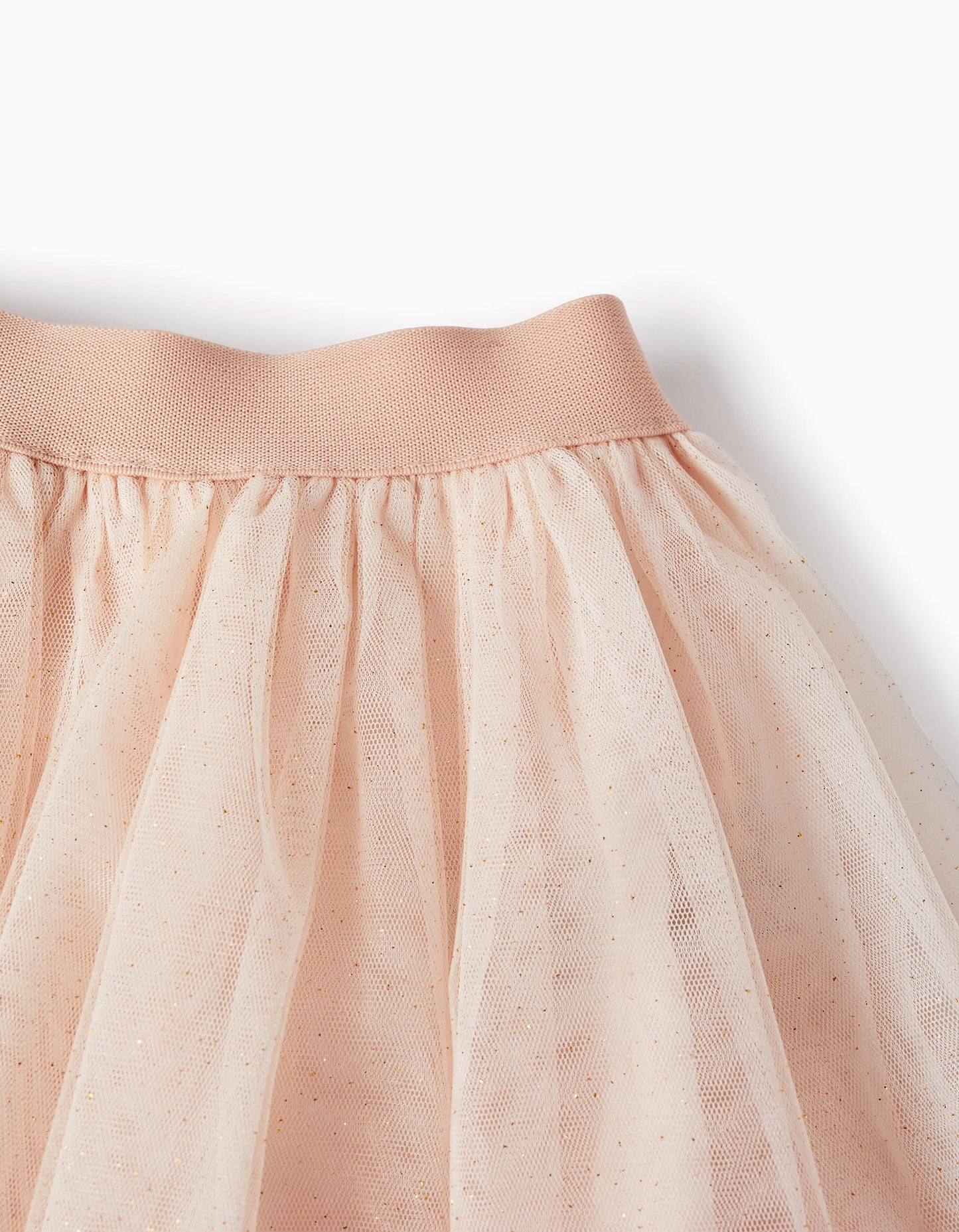 Gonna in tulle con scintillii per bambina, rosa chiaro