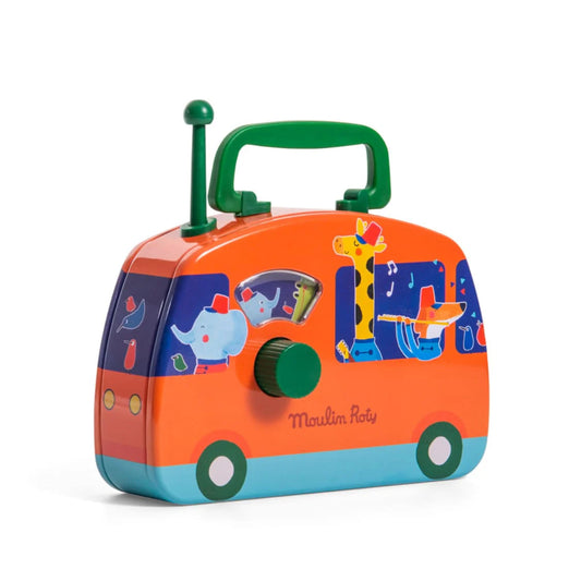 Autobus musicale in metallo - carica a molla