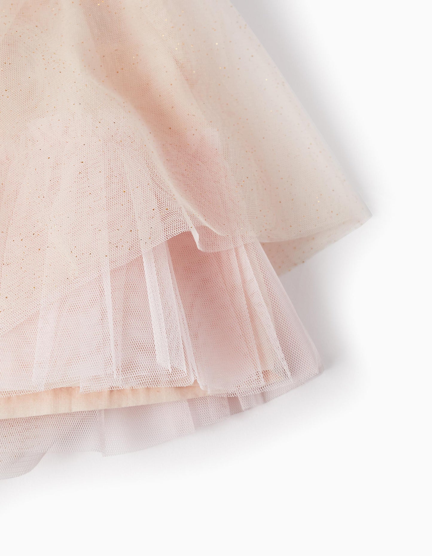 Gonna in tulle con scintillii per bambina, rosa chiaro