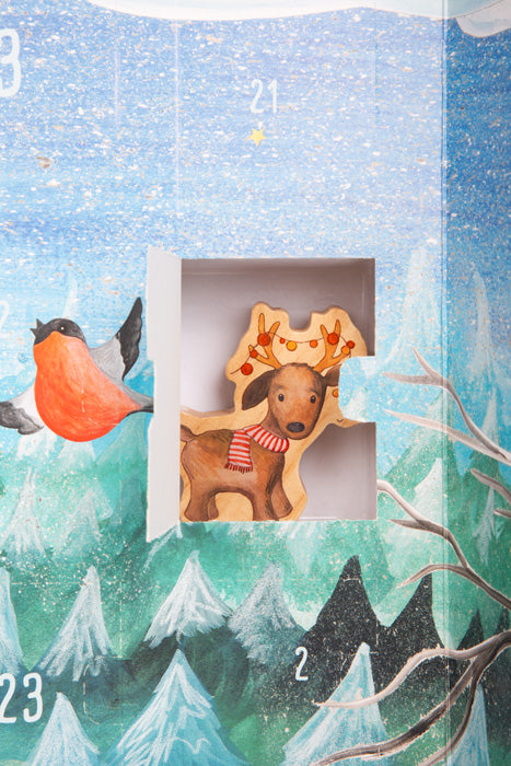 Calendario dell'Avvento in legno