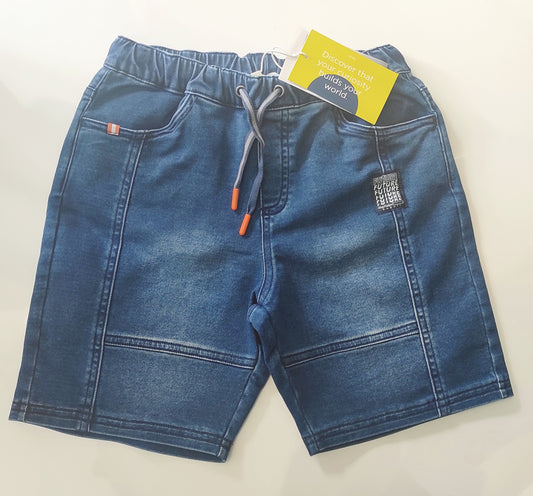 Pantaloncini jeans denim bambino blu
