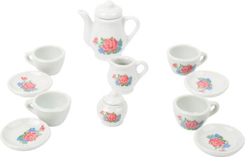 Servizio da caffè in porcellana con valigia