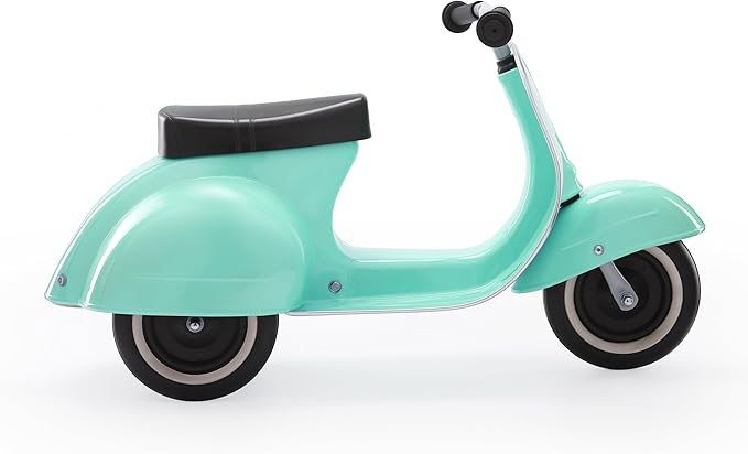 Ambosstoys - PRIMO Scooter cavalcabile artigianale in metallo - colore turchese