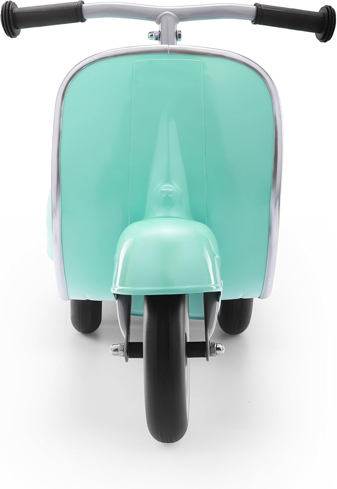 Ambosstoys - PRIMO Scooter cavalcabile artigianale in metallo - colore turchese