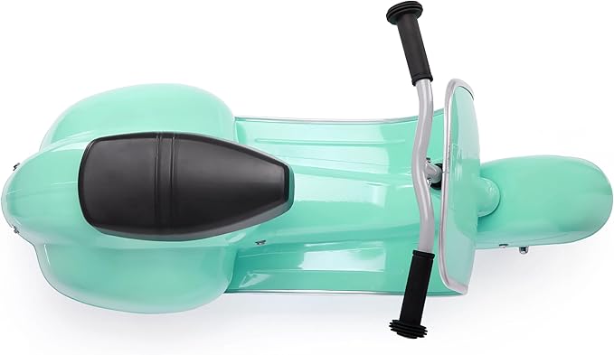 Ambosstoys - PRIMO Scooter cavalcabile artigianale in metallo - colore turchese