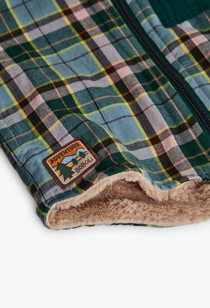 Camicione bambino a quadri di maglia