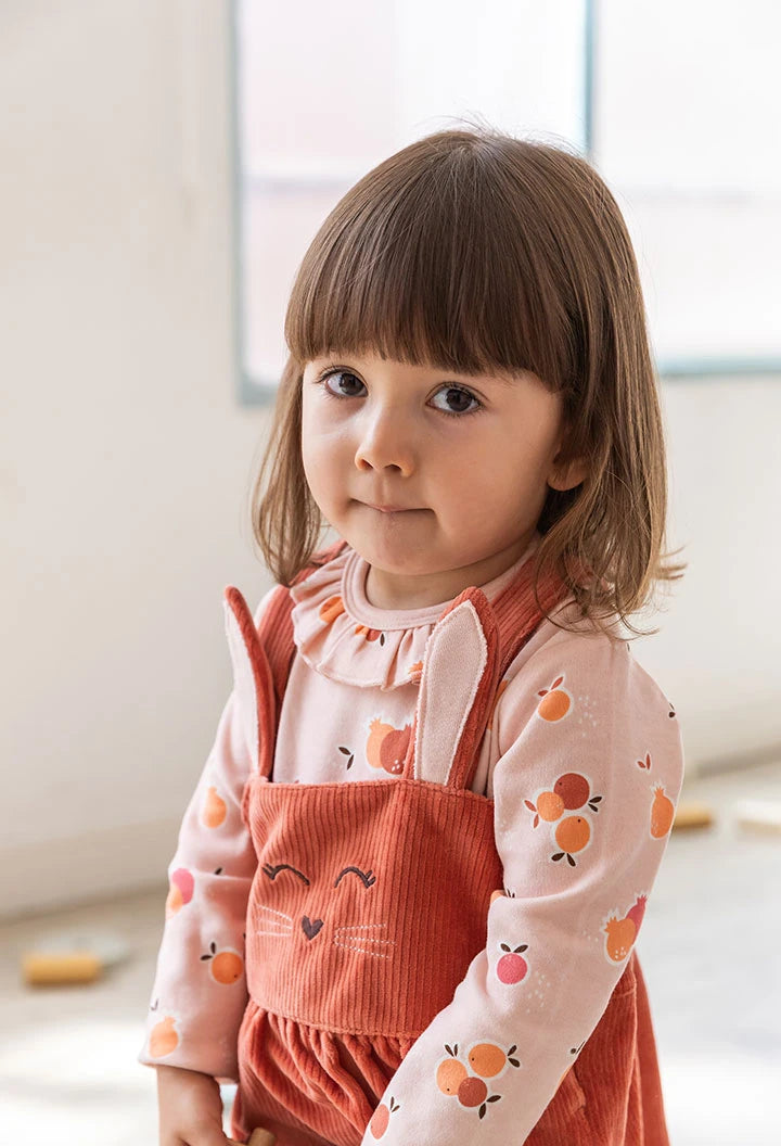 Completo neonata coniglietti arancione