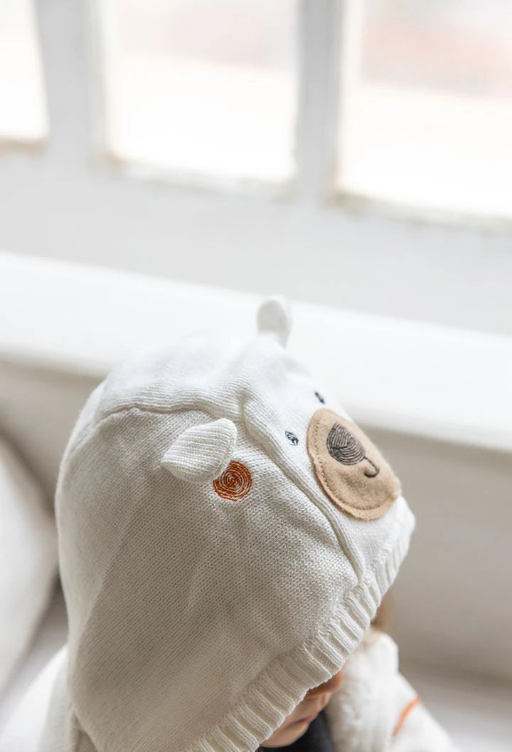 Giacca in maglia bianca per neonati