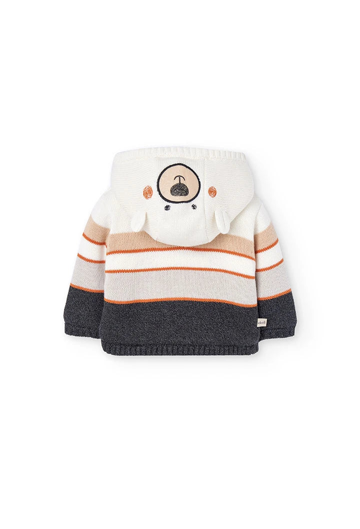 Giacca in maglia bianca per neonati