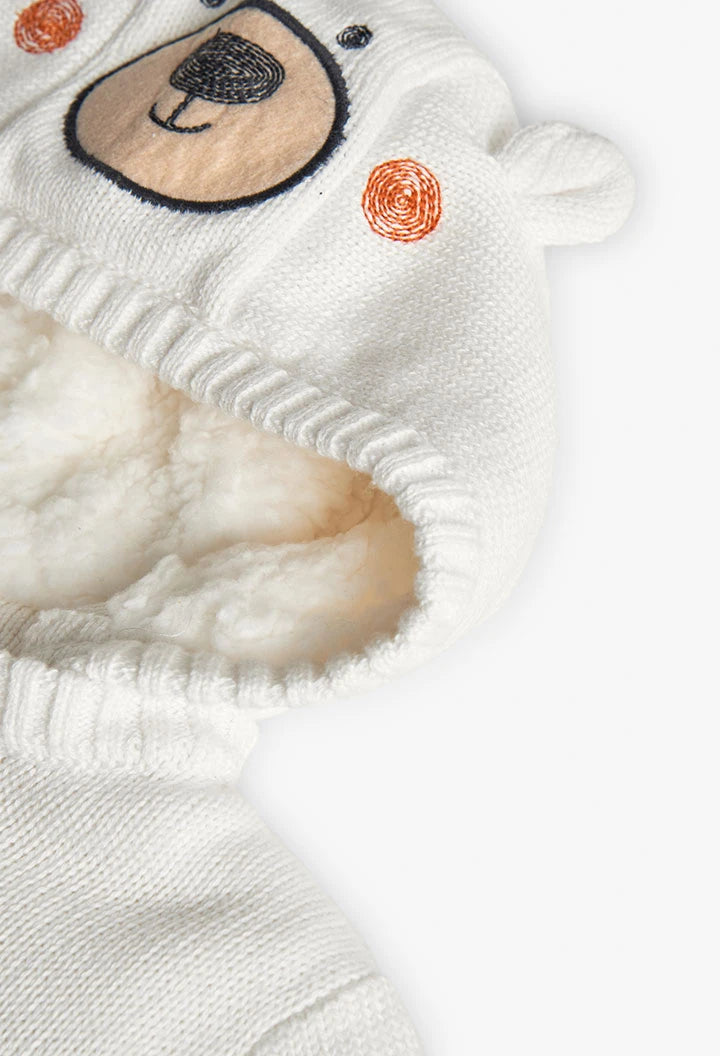 Giacca in maglia bianca per neonati