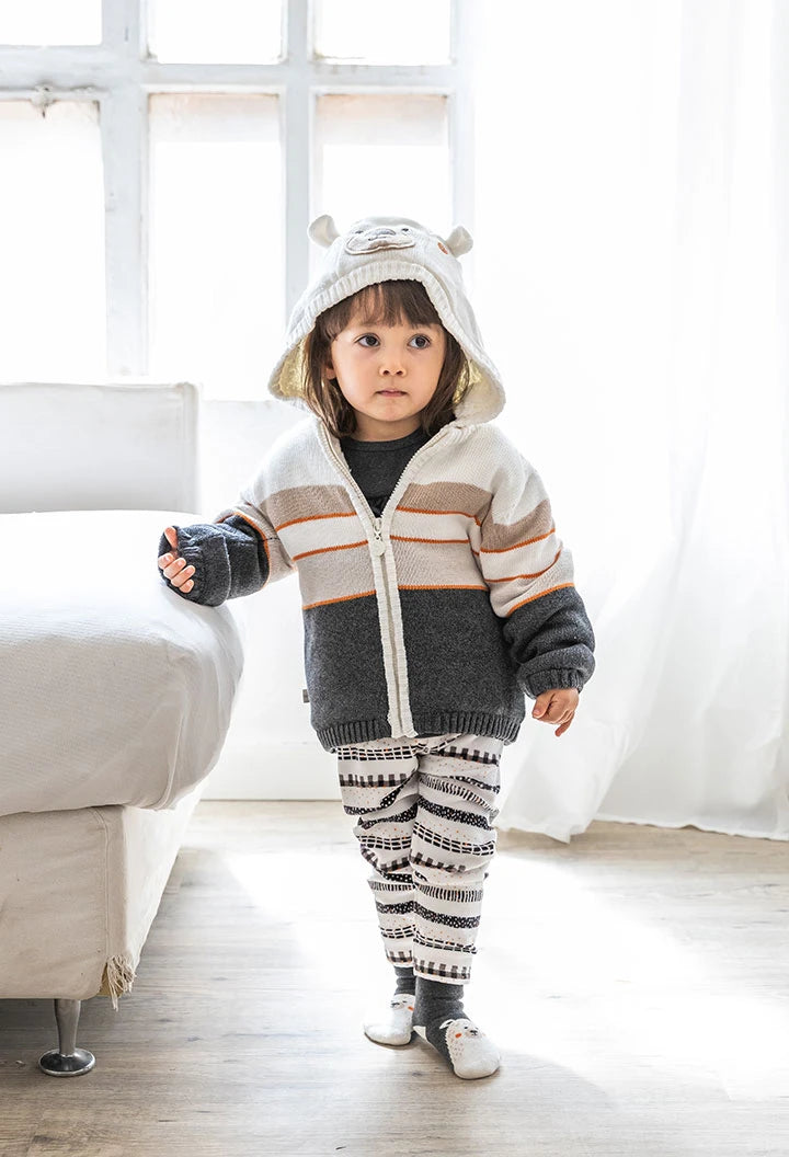 Giacca in maglia bianca per neonati