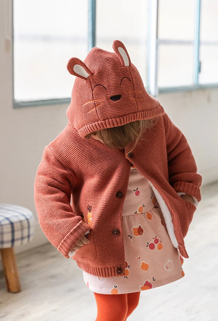 Giacca neonato mattone