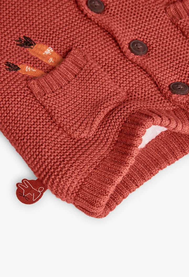 Giacca neonato mattone