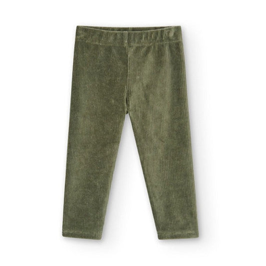 Leggings velluto verde bambina