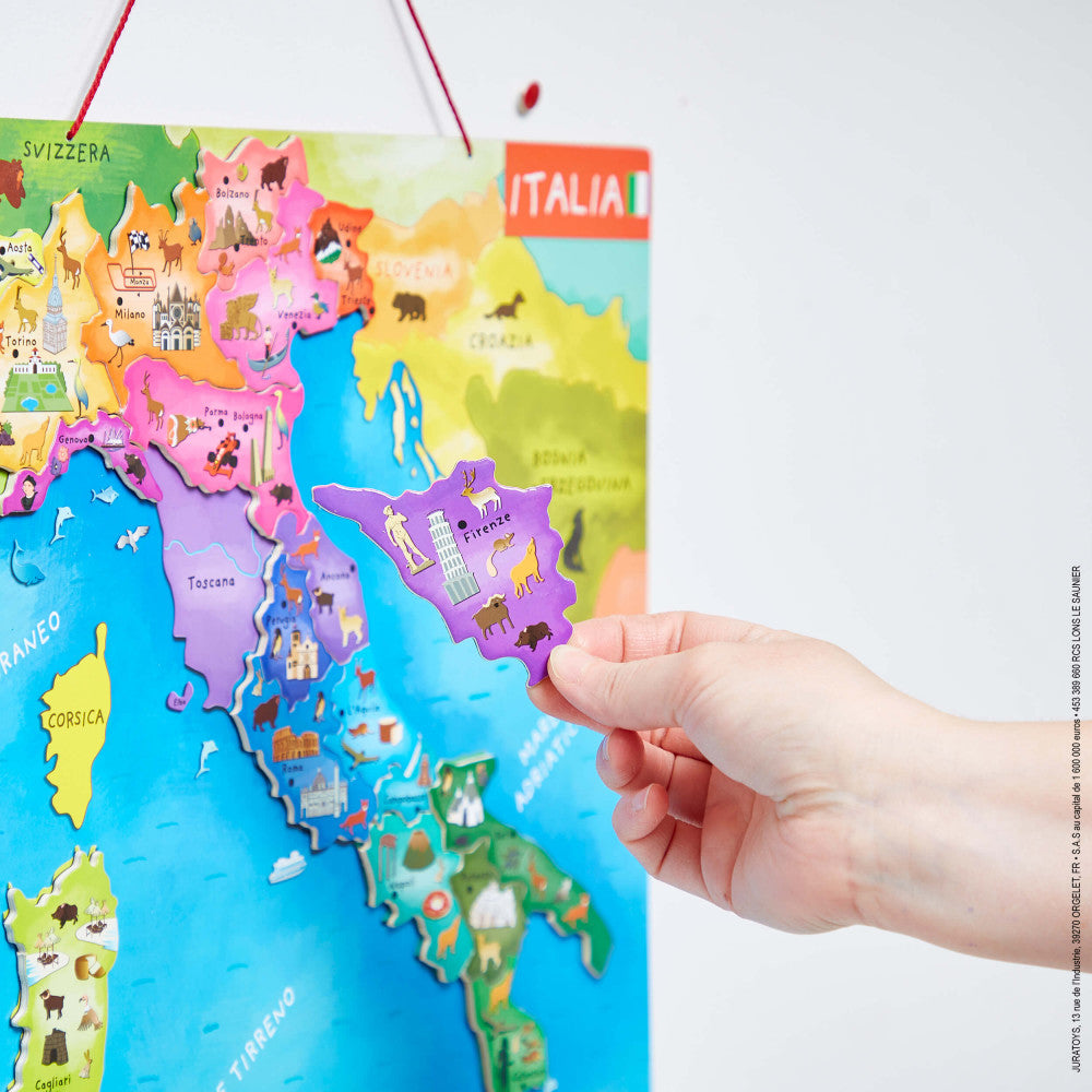 Mappa d'Italia Magnetica 20 pezzi (legno)