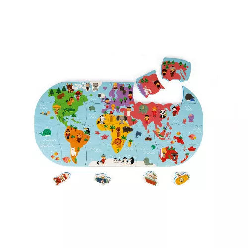 Puzzle del mondo da bagno