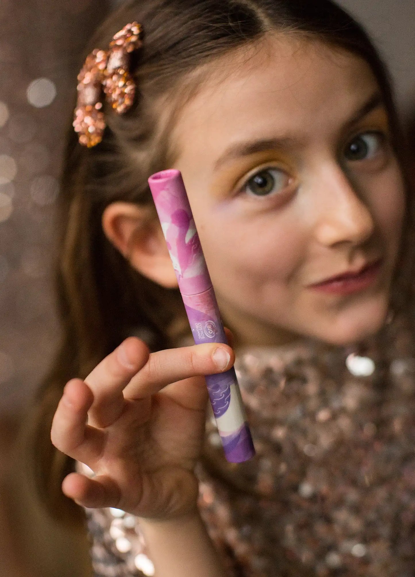 Mascara per capelli Doppio applicatore - Rosa - Viola