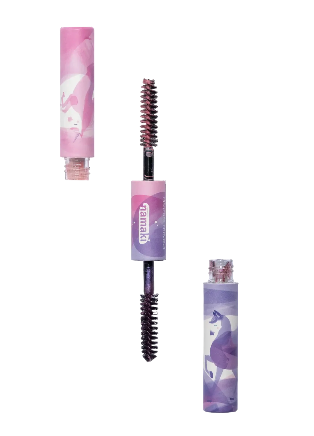 Mascara per capelli Doppio applicatore - Rosa - Viola