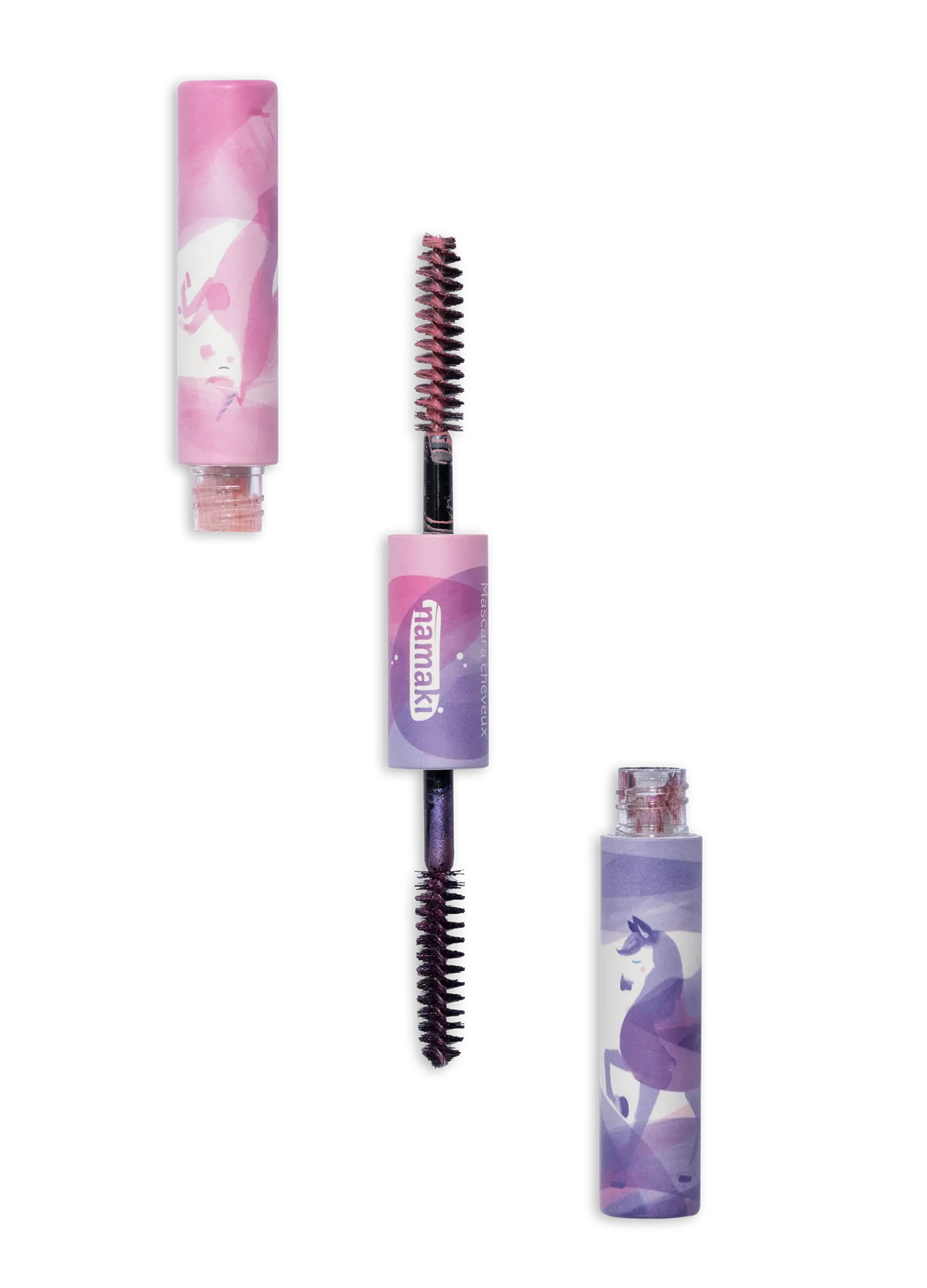 Mascara per capelli Doppio applicatore - Rosa - Viola