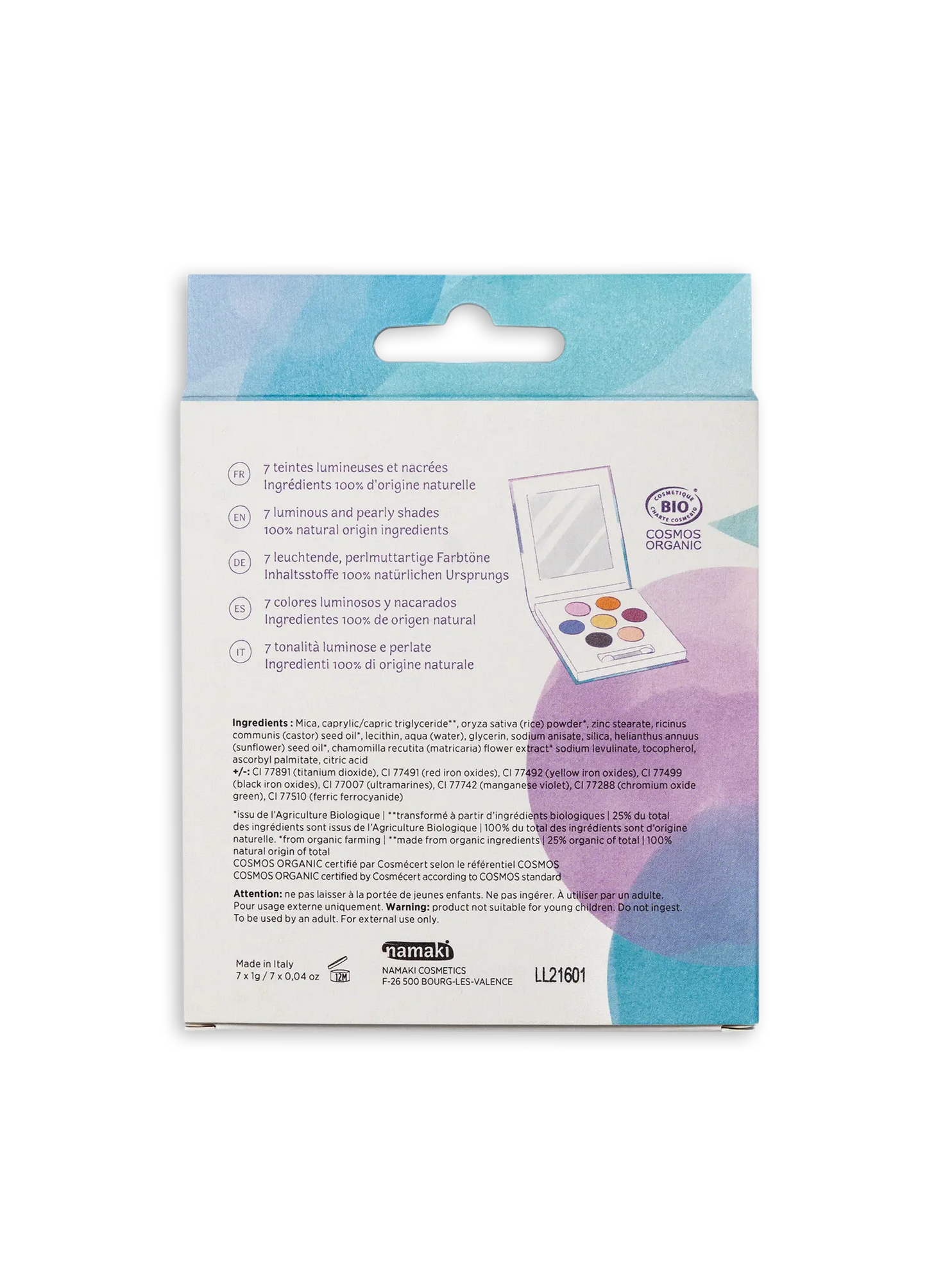 Palette di ombretti - 7 colori - Gufo