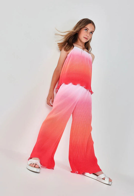 Pantaloni sfumati fragola bianco ragazza