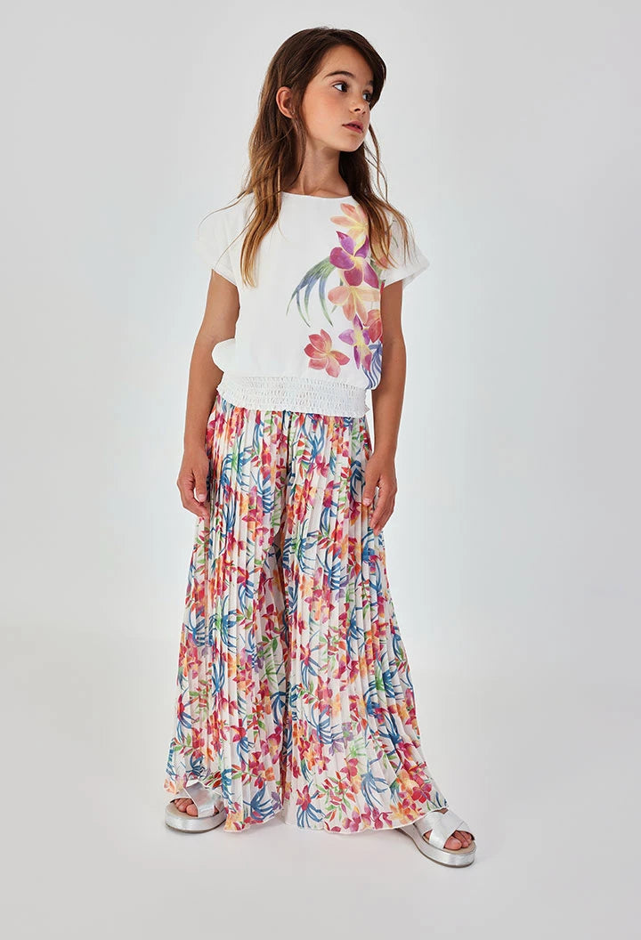 Pantaloni a fiori ragazza
