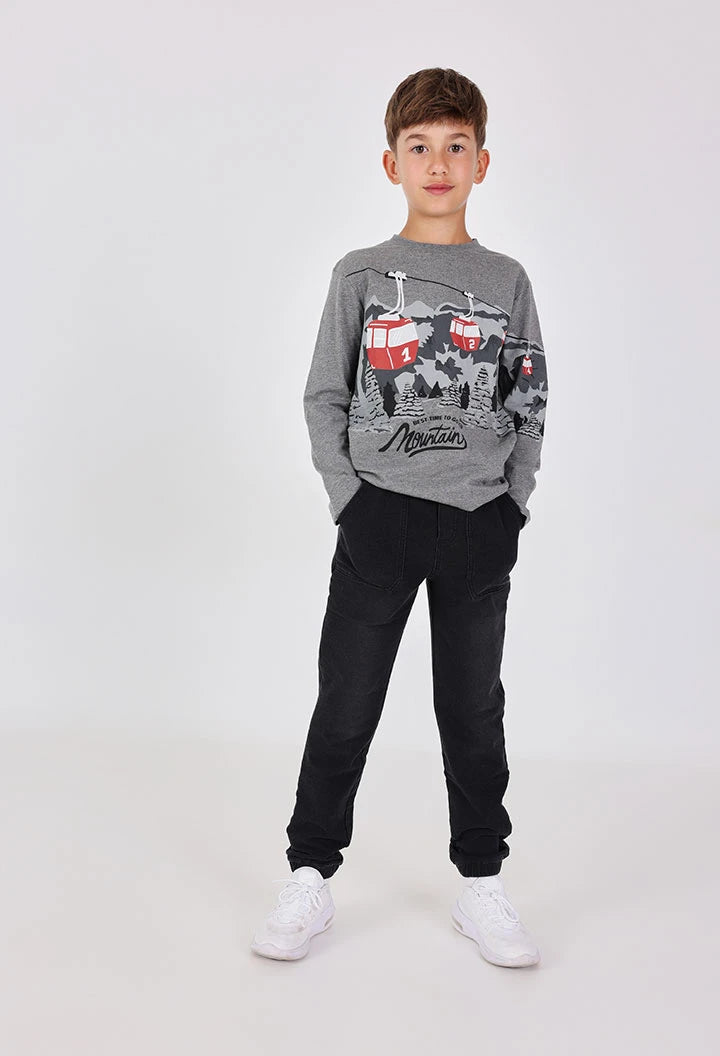 Pantaloni jeans denim da bambino neri