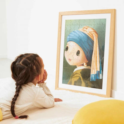 Puzzle ispirato a Vermeer la ragazza con l'orecchino di perla (100 pezzi)