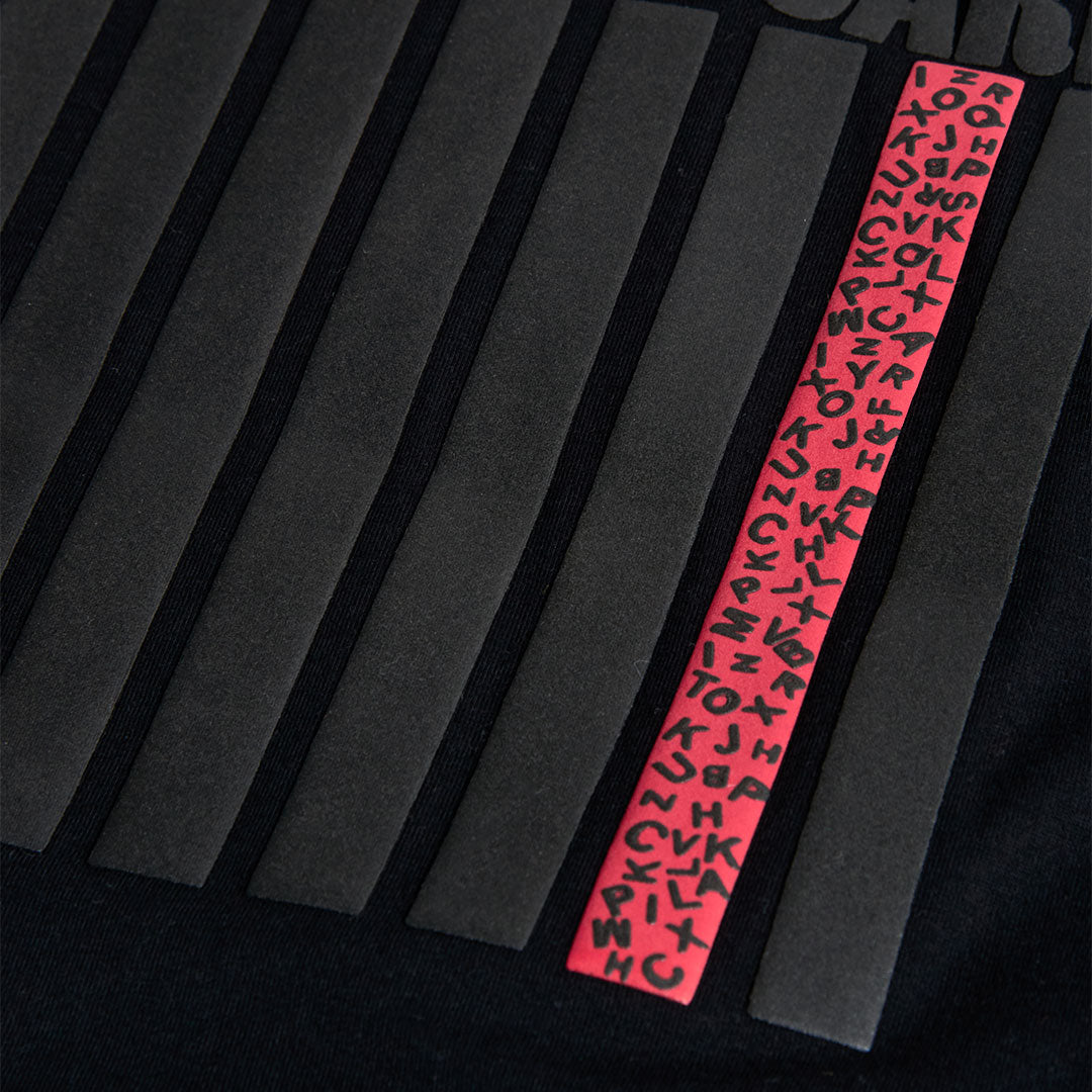 Maglietta bambino stampa Snowboard 100% cotone cappuccio nero