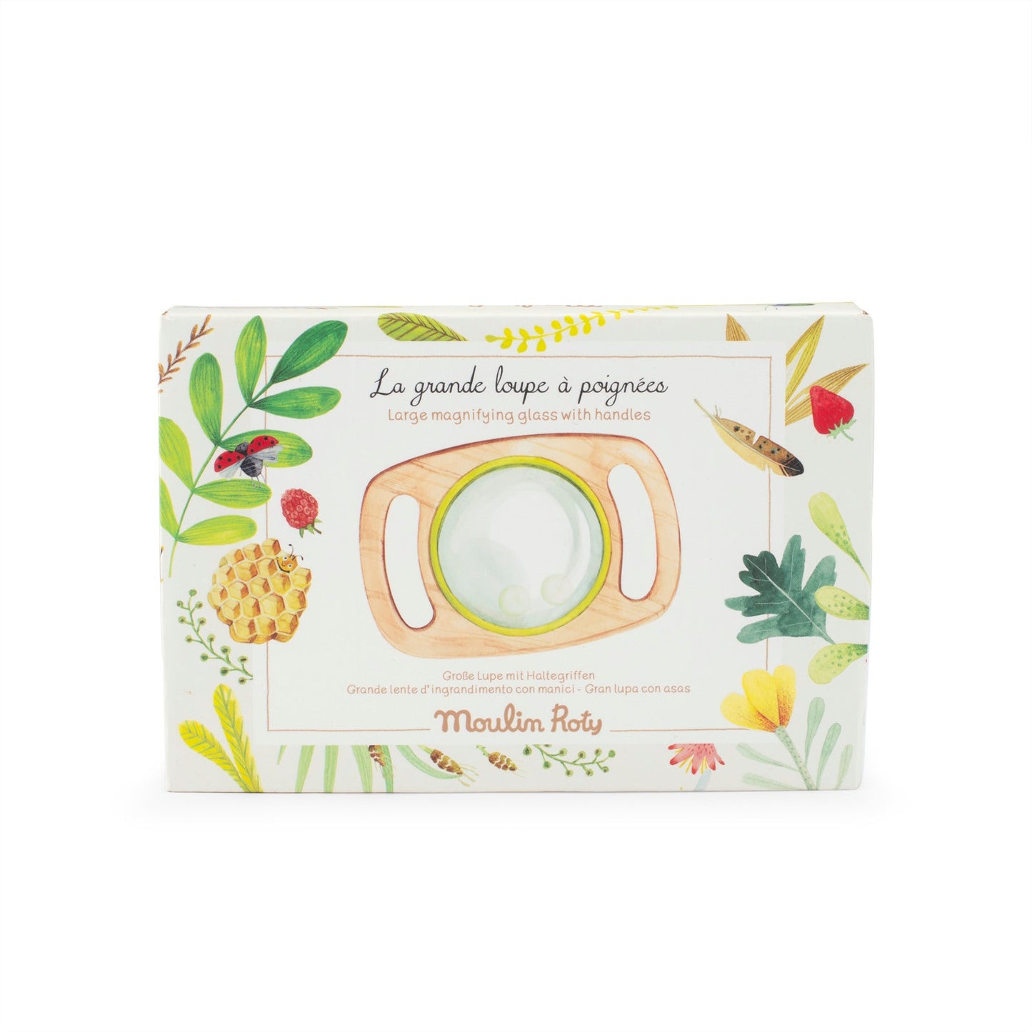 Grande lente d'ingrandimento con manici