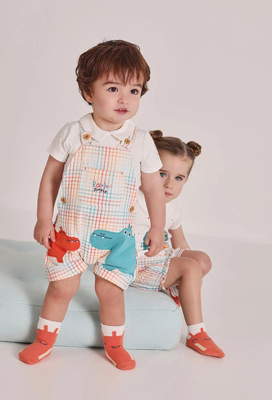 Set neonato salopette e body