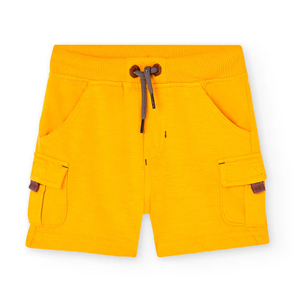 Pantaloncini bambino cotone, giallo